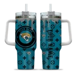 personalized jacksonville jaguars bullseye drips teal curved tumbler best selling.webp