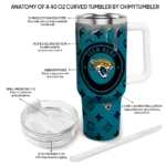 personalized jacksonville jaguars bullseye drips teal curved tumbler best selling.webp