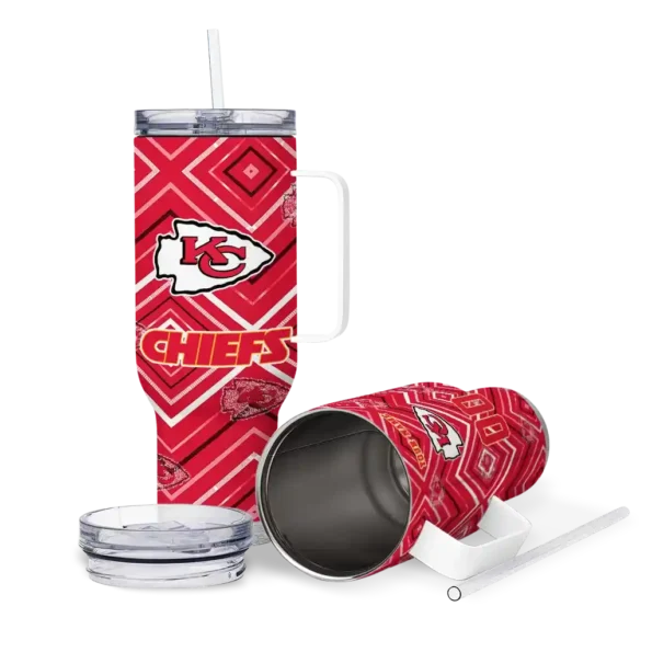 personalized kansas city chiefs bold diamonds red curved tumbler high quality.webp