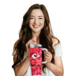 personalized kansas city chiefs bold diamonds red curved tumbler best selling.webp