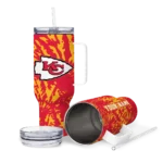 personalized kansas city chiefs burst swirl red curved tumbler best selling.webp