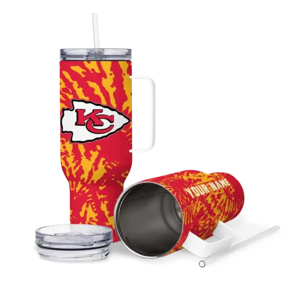 personalized kansas city chiefs burst swirl red curved tumbler high quality.webp