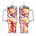 personalized kansas city chiefs camo mashup red white curved tumbler best selling.webp