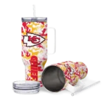 personalized kansas city chiefs camo mashup red white curved tumbler best selling.webp