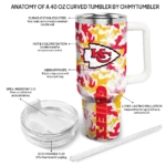 personalized kansas city chiefs camo mashup red white curved tumbler best selling.webp