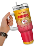 personalized kansas city chiefs gradient dots red curved tumbler best selling.webp