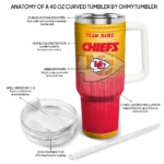 personalized kansas city chiefs gradient dots red curved tumbler best selling.webp