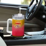 personalized kansas city chiefs gradient dots red curved tumbler best selling.webp