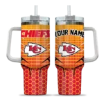 personalized kansas city chiefs hex texture red curved tumbler best selling.webp