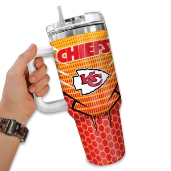 personalized kansas city chiefs hex texture red curved tumbler fashion forward.webp