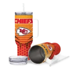 personalized kansas city chiefs hex texture red curved tumbler best selling.webp