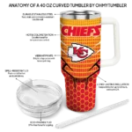 personalized kansas city chiefs hex texture red curved tumbler best selling.webp