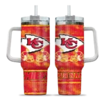 personalized kansas city chiefs honey streaks red curved tumbler best selling.webp