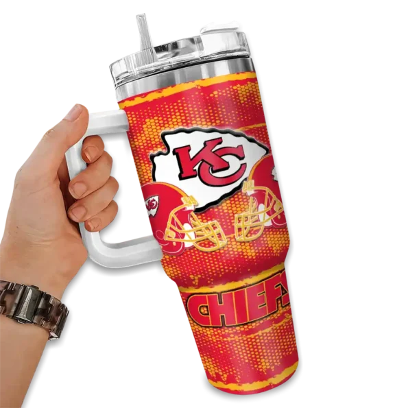 personalized kansas city chiefs honey streaks red curved tumbler fashion forward.webp
