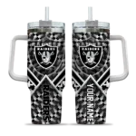 personalized las vegas raiders chevron angle black curved tumbler best selling.webp