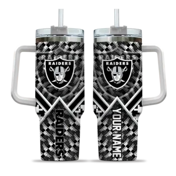 personalized las vegas raiders chevron angle black curved tumbler best selling.webp