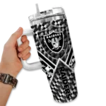 personalized las vegas raiders chevron angle black curved tumbler best selling.webp