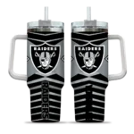 personalized las vegas raiders chevron layers black curved tumbler best selling.webp