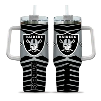 personalized las vegas raiders chevron layers black curved tumbler best selling.webp
