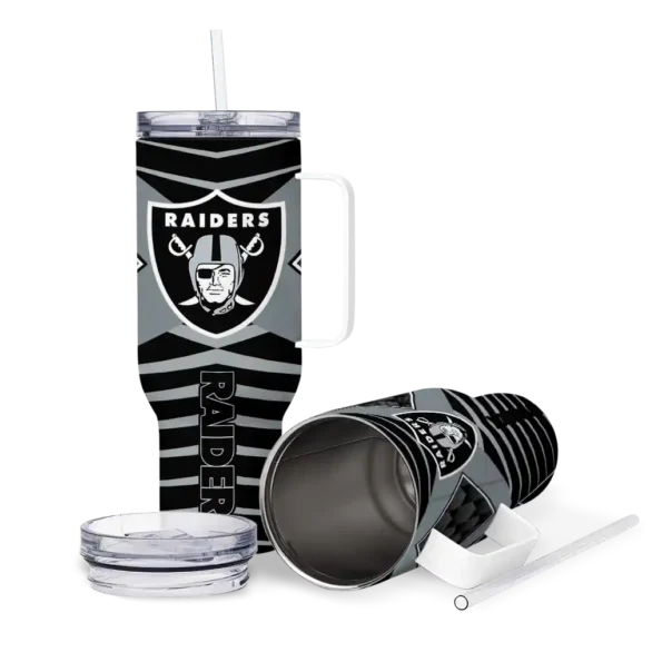 personalized las vegas raiders chevron layers black curved tumbler high quality.webp