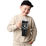 personalized las vegas raiders chevron layers black curved tumbler best selling.webp