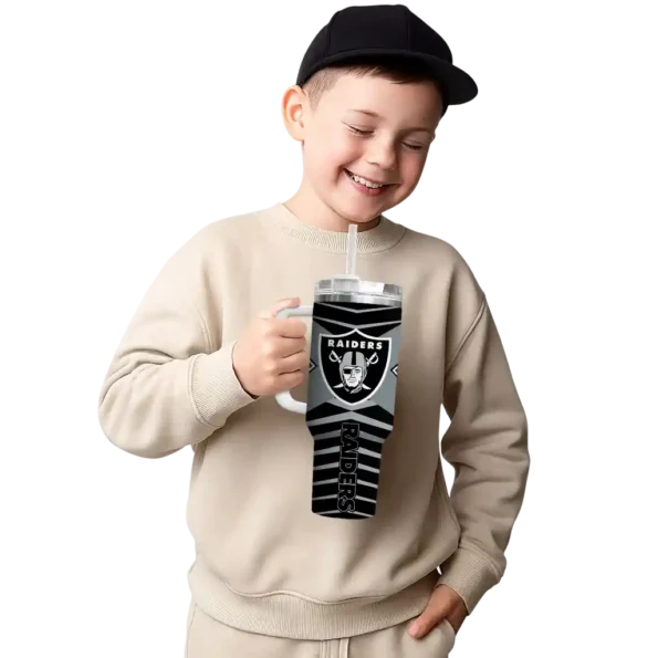 personalized las vegas raiders chevron layers black curved tumbler latest model.webp