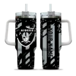 personalized las vegas raiders claw cut black curved tumbler best selling.webp