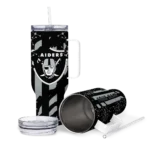 personalized las vegas raiders claw cut black curved tumbler best selling.webp
