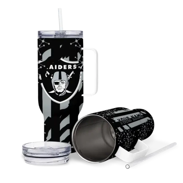 personalized las vegas raiders claw cut black curved tumbler high quality.webp