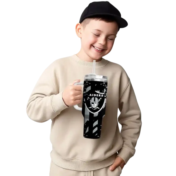 personalized las vegas raiders claw cut black curved tumbler latest model.webp