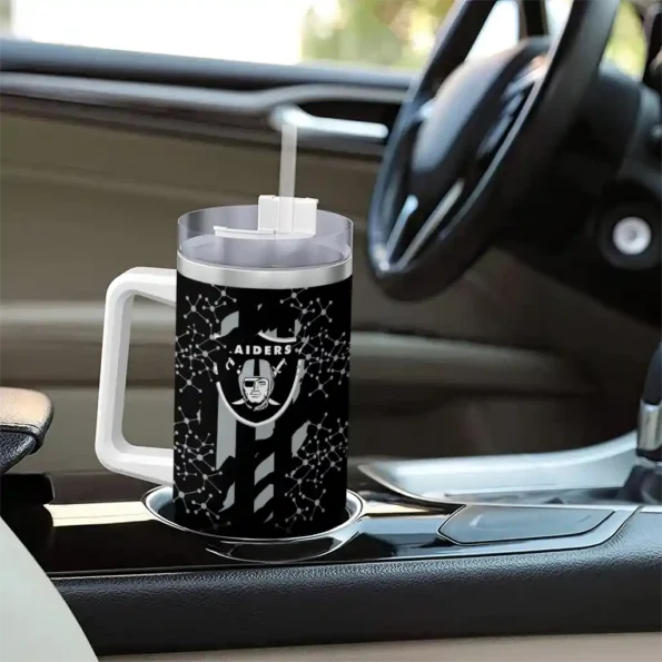 personalized las vegas raiders claw cut black curved tumbler trendy.webp