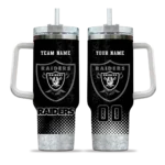 personalized las vegas raiders geometric prism black curved tumbler best selling.webp