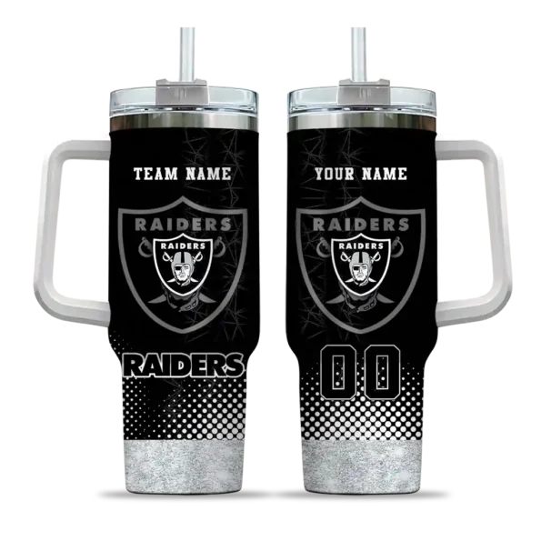 personalized las vegas raiders geometric prism black curved tumbler best selling.webp