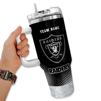 personalized las vegas raiders geometric prism black curved tumbler fashion forward.webp