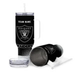 personalized las vegas raiders geometric prism black curved tumbler best selling.webp