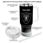 personalized las vegas raiders geometric prism black curved tumbler best selling.webp