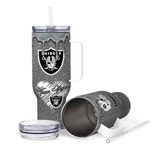 personalized las vegas raiders heart helmet motif black curved tumbler high quality.webp