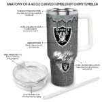 personalized las vegas raiders heart helmet motif black curved tumbler best selling.webp