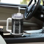 personalized las vegas raiders hexagon armor black curved tumbler best selling.webp