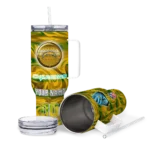 personalized los angeles chargers marbled stripes blue curved tumbler best selling.webp