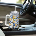 personalized los angeles rams camo mashup blue white curved tumbler best selling.webp