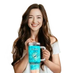 personalized miami dolphins geometric prism aqua curved tumbler best selling.webp