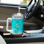 personalized miami dolphins geometric prism aqua curved tumbler best selling.webp