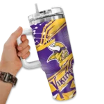 personalized minnesota vikings abstract paths purple curved tumbler best selling.webp