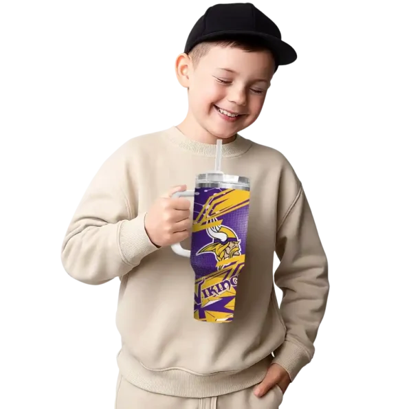 personalized minnesota vikings abstract paths purple curved tumbler latest model.webp