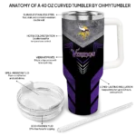 personalized minnesota vikings arrow armor purple black curved tumbler best selling.webp