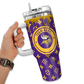 personalized minnesota vikings bullseye drips purple curved tumbler fashion forward.webp