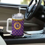 personalized minnesota vikings bullseye drips purple curved tumbler best selling.webp
