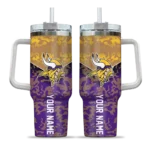 personalized minnesota vikings chevron stripe purple curved tumbler best selling.webp