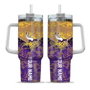 personalized minnesota vikings chevron stripe purple curved tumbler best selling.webp